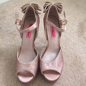 Betsey Johnson Glitter Heels